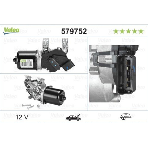 Wischermotor Valeo 579752 Original Teil für Citroën Vorne