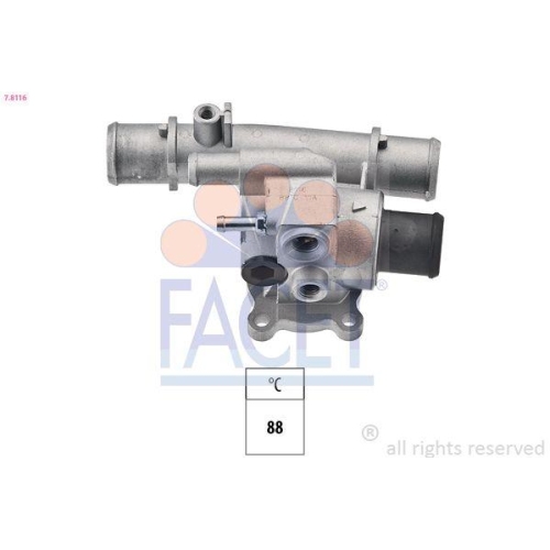 Thermostat K&uuml;hlmittel Facet 7.8116 Made In Italy - Oe Equivalent f&uuml;r Fiat Lancia