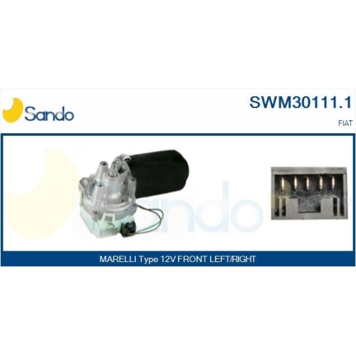 Wischermotor Sando SWM30111.1 für Fiat Vorne