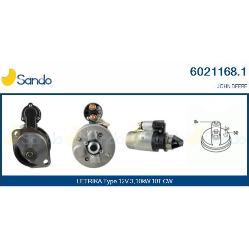 Starter Sando 6021168.1 f&uuml;r Renault John Deere Agco