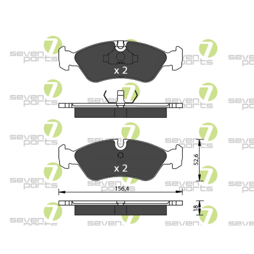Bremsbelagsatz Scheibenbremse 7 Seven Parts SVP18270 für Chevrolet Daewoo Opel