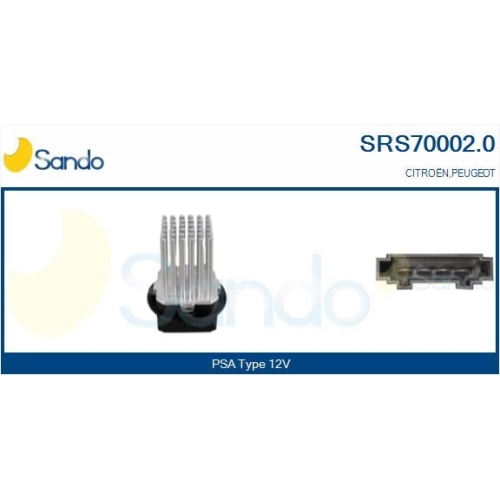 Widerstand Innenraumgebl&auml;se Sando SRS70002.0 f&uuml;r Fiat Volvo Citro&euml;n/peugeot