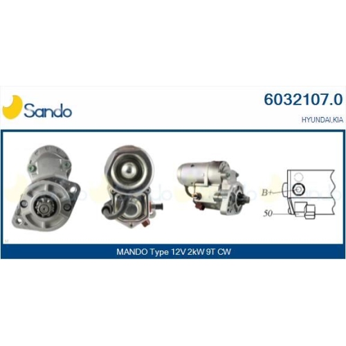 Starter Sando 6032107.0 für Hyundai Kia