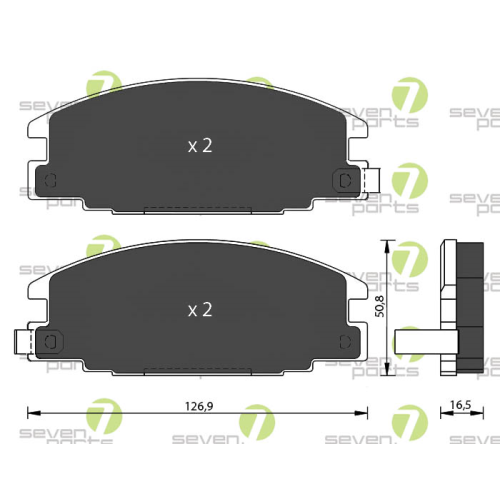 Bremsbelagsatz Scheibenbremse 7 Seven Parts SVP14630 f&uuml;r Isuzu Opel