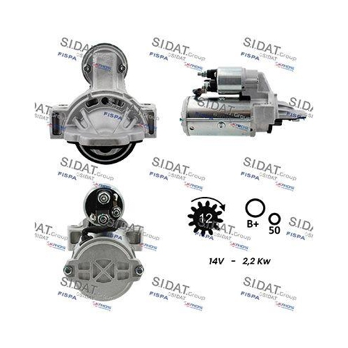 Starter Sidat S12VA0482A2 f&uuml;r Ford