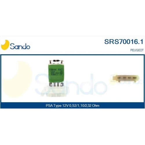 Widerstand Innenraumgebläse Sando SRS70016.1 für Renault Citroën/peugeot