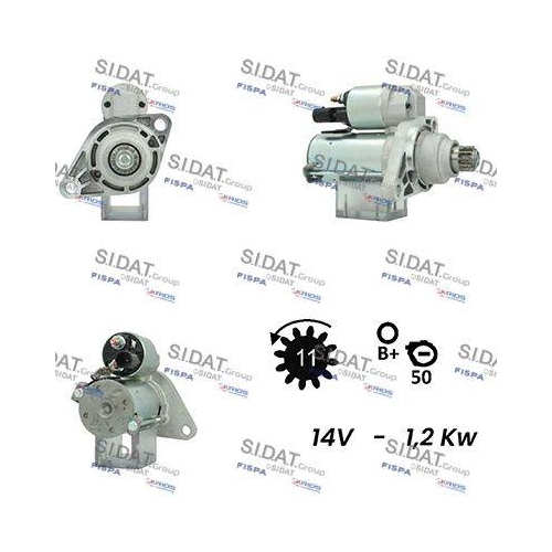 Starter Sidat S12VA0632A2 für Audi Seat Skoda VW Vag