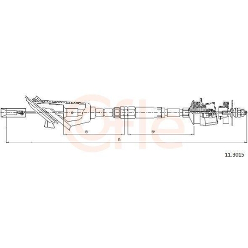 Seilzug Kupplungsbet&auml;tigung Cofle 11.3015 f&uuml;r Peugeot