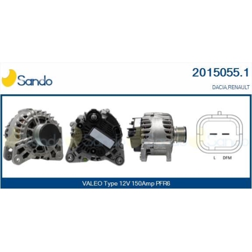 Generator Sando 2015055.1 f&uuml;r Renault