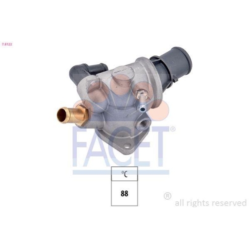 Thermostat K&uuml;hlmittel Facet 7.8122 Made In Italy - Oe Equivalent f&uuml;r Alfa Romeo