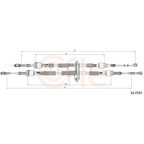 Seilzug Schaltgetriebe Cofle 12.7272 für Fiat