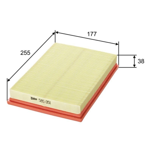 Luftfilter Valeo 585051 f&uuml;r Ford Mazda