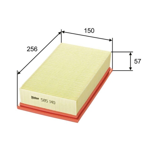 Luftfilter Valeo 585140 f&uuml;r Bmw Ford Alpina