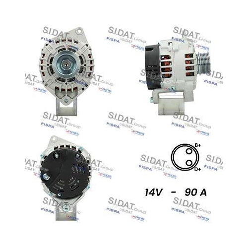 Generator Sidat A12VA0807 f&uuml;r Alfa Romeo Citro&euml;n Fiat Iveco Lancia Peugeot