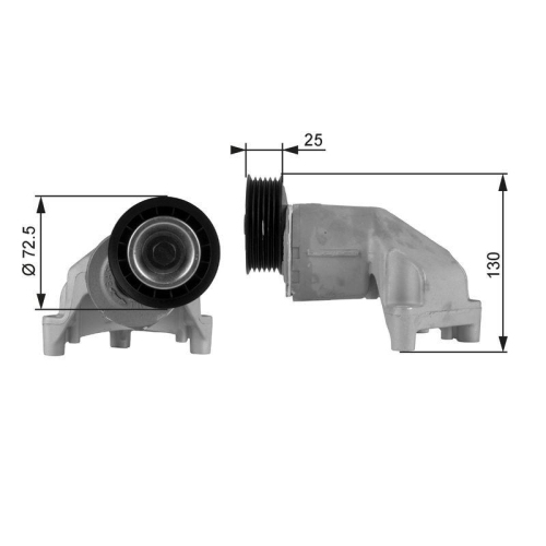 Riemenspanner Keilrippenriemen Gates T38272 Drivealign&trade; f&uuml;r Ford