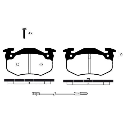 Bremsbelagsatz Scheibenbremse Raicam RA.0257.4 f&uuml;r Renault Hinterachse