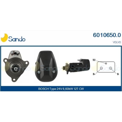 Starter Sando 6010650.0 f&uuml;r Volvo