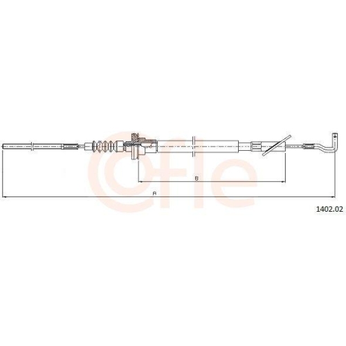 Seilzug Kupplungsbetätigung Cofle 1402.02 für Fiat