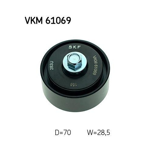 Umlenk /f&uuml;hrungsrolle Keilrippenriemen Skf VKM 61069 f&uuml;r Toyota Unten