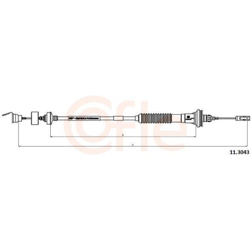 Seilzug Kupplungsbetätigung Cofle 11.3043 für Peugeot
