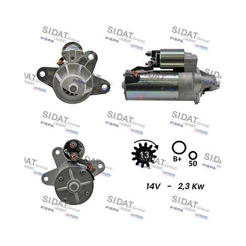 Starter Sidat S12VS0121A2 f&uuml;r Ford
