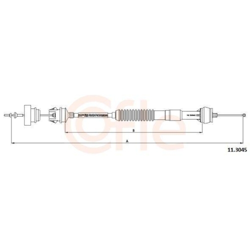 Cable Pull Clutch Control Cofle 11.3045 for Peugeot