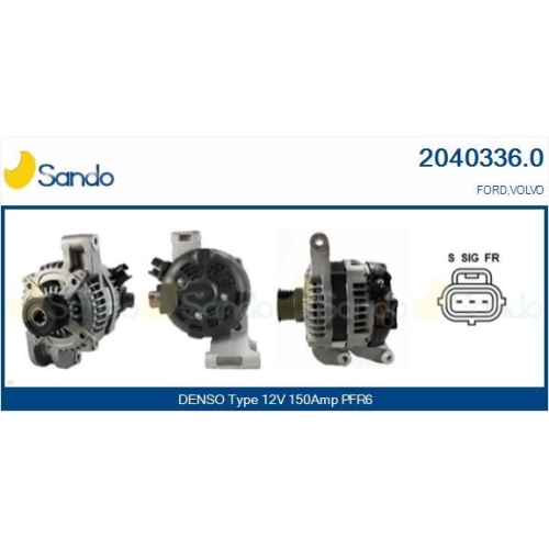 Generator Sando 2040336.0 f&uuml;r Ford Volvo