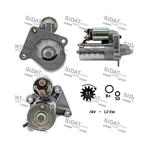 Starter Sidat S12VS0193 f&uuml;r Ford Mazda Volvo
