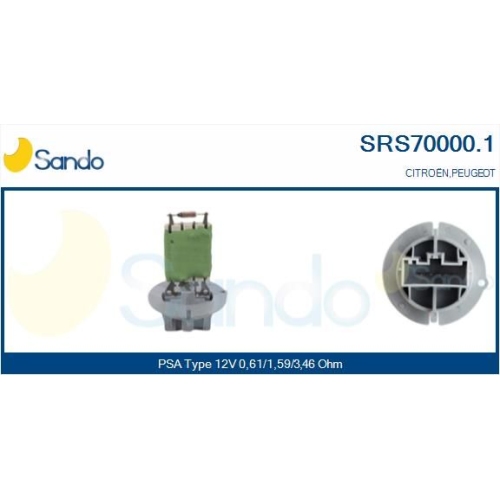 Widerstand Innenraumgebl&auml;se Sando SRS70000.1 f&uuml;r Citro&euml;n/peugeot