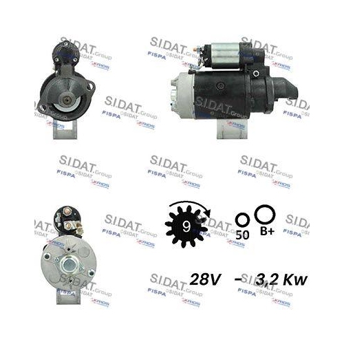 Starter Sidat S24BH0004A2 f&uuml;r Alfa Romeo Fiat Lancia