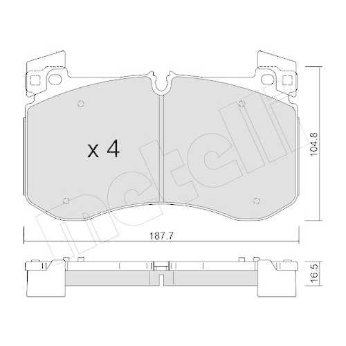 Bremsbelagsatz Scheibenbremse Metelli 22-1308-0 f&uuml;r Mercedes Benz Mercedes Benz