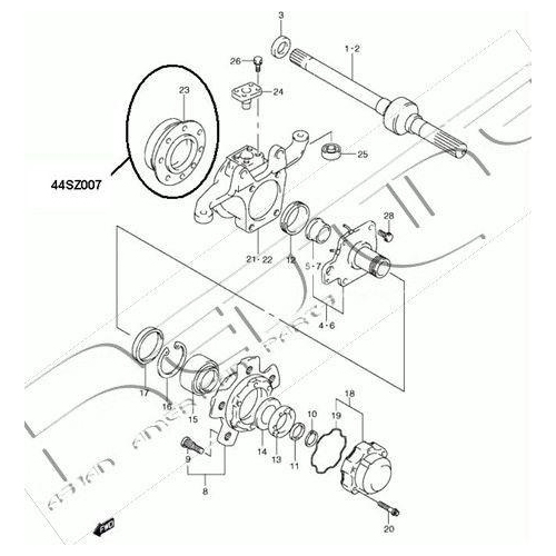 Reparatursatz Achsschenkel Red-line 44SZ007 f&uuml;r Suzuki Vorderachse