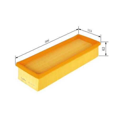 Luftfilter Bosch 1457433297 f&uuml;r Citro&euml;n Peugeot