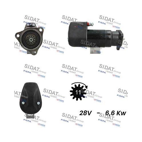 Starter Sidat S24BH0041A2 f&uuml;r Alfa Romeo Daf Fiat Iveco Lancia