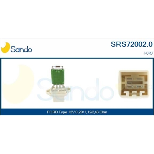 Widerstand Innenraumgebl&auml;se Sando SRS72002.0 f&uuml;r Ford