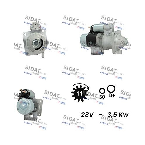 Starter Sidat S24HT0139A2 f&uuml;r Nissan Hitachi