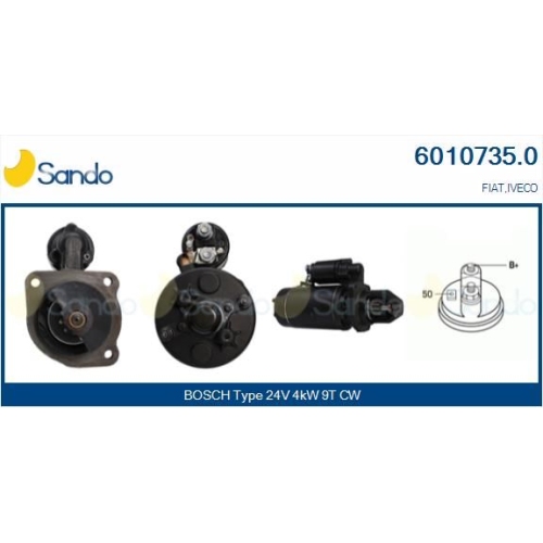 Starter Sando 6010735.0 for Fiat