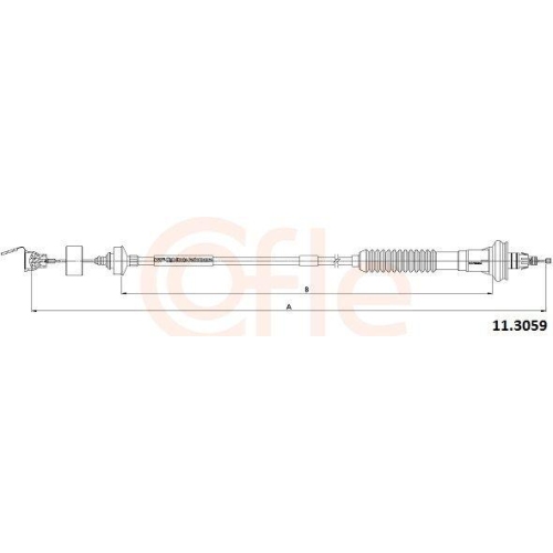Seilzug Kupplungsbet&auml;tigung Cofle 11.3059 f&uuml;r Peugeot