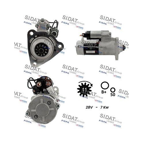 Starter Sidat S24MH0074A2 für Mercedes Benz Mercedes Benz Mercedes Benz