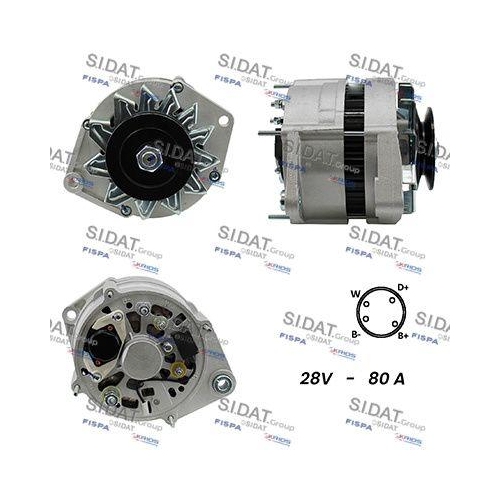 Generator Sidat A24BH0103A2 f&uuml;r Iveco Scania