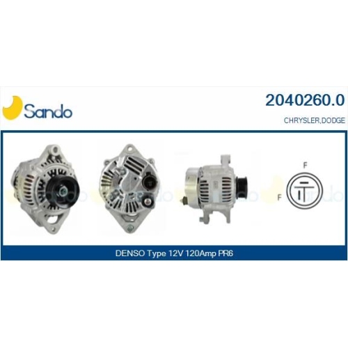 Generator Sando 2040260.0 f&uuml;r Chrysler