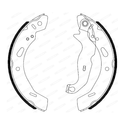 Brake Shoe Set Ferodo FSB4080 Premier for Ford Ford Asia &amp; Oceania Rear Axle