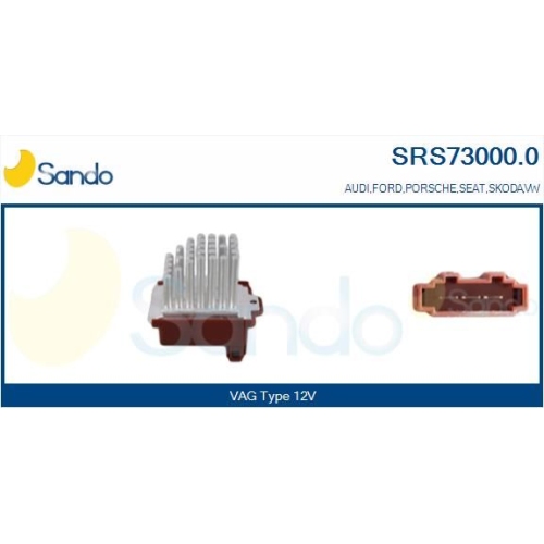 Widerstand Innenraumgebl&auml;se Sando SRS73000.0 f&uuml;r Ford Porsche Vag