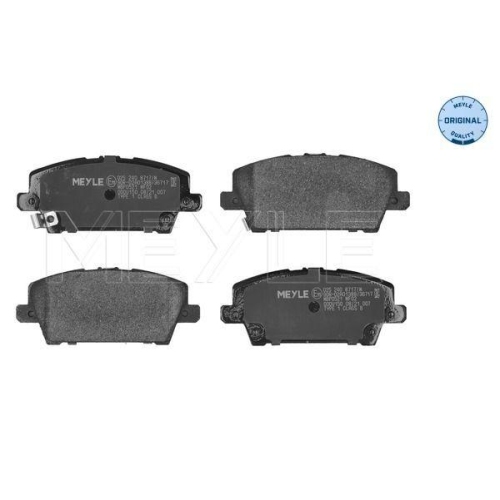 Bremsbelagsatz Scheibenbremse Meyle 0252408717W Meyle-original: True To Oe. f&uuml;r