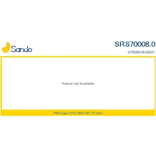 Widerstand Innenraumgebl&auml;se Sando SRS70008.0 f&uuml;r Citro&euml;n/peugeot