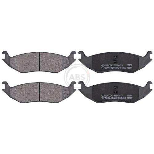 Bremsbelagsatz Scheibenbremse A.b.s. 38967 f&uuml;r Chrysler Dodge Fiat / Lancia