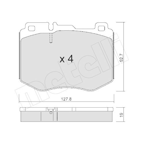 Bremsbelagsatz Scheibenbremse Metelli 22-1019-0 f&uuml;r Mercedes Benz Mercedes Benz