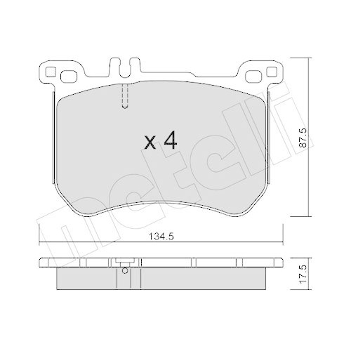 Bremsbelagsatz Scheibenbremse Metelli 22-1021-0 f&uuml;r Mercedes Benz Mercedes Benz
