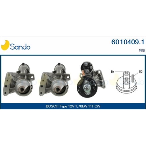 Starter Sando 6010409.1 f&uuml;r Bmw F&uuml;r Fahrzeuge Mit Start-stopp-funktion