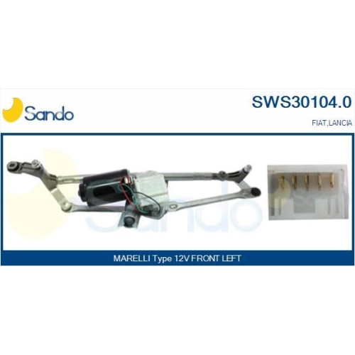 Scheibenreinigungsanlage Sando SWS30104.0 für Alfa Romeo Fiat Lancia Vorne